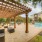 Poolside covered lounge area
